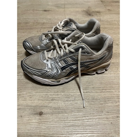 Asics Gel-Kayano 14 Mens Running Shoes Metallic Silver Cream 1203A537  Sz 8.5 - Picture 4 of 12